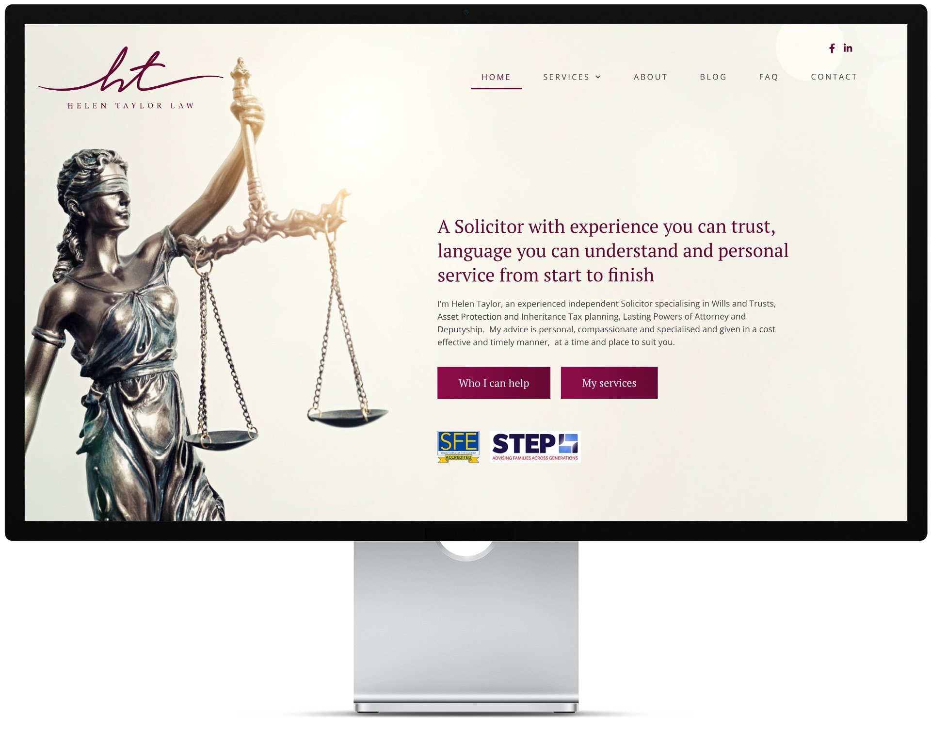 Helen Taylor Law web design
