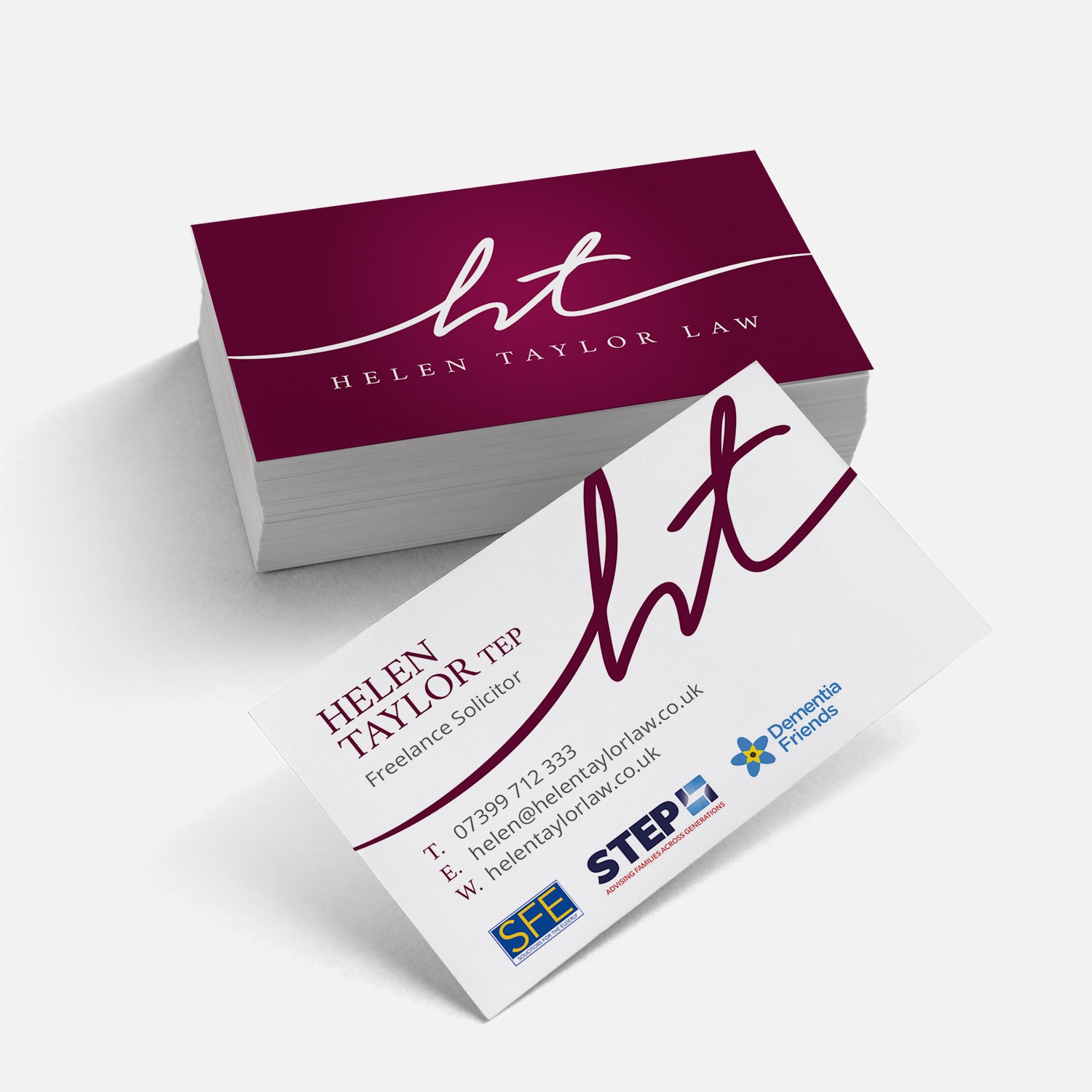 Helen Taylor business card design